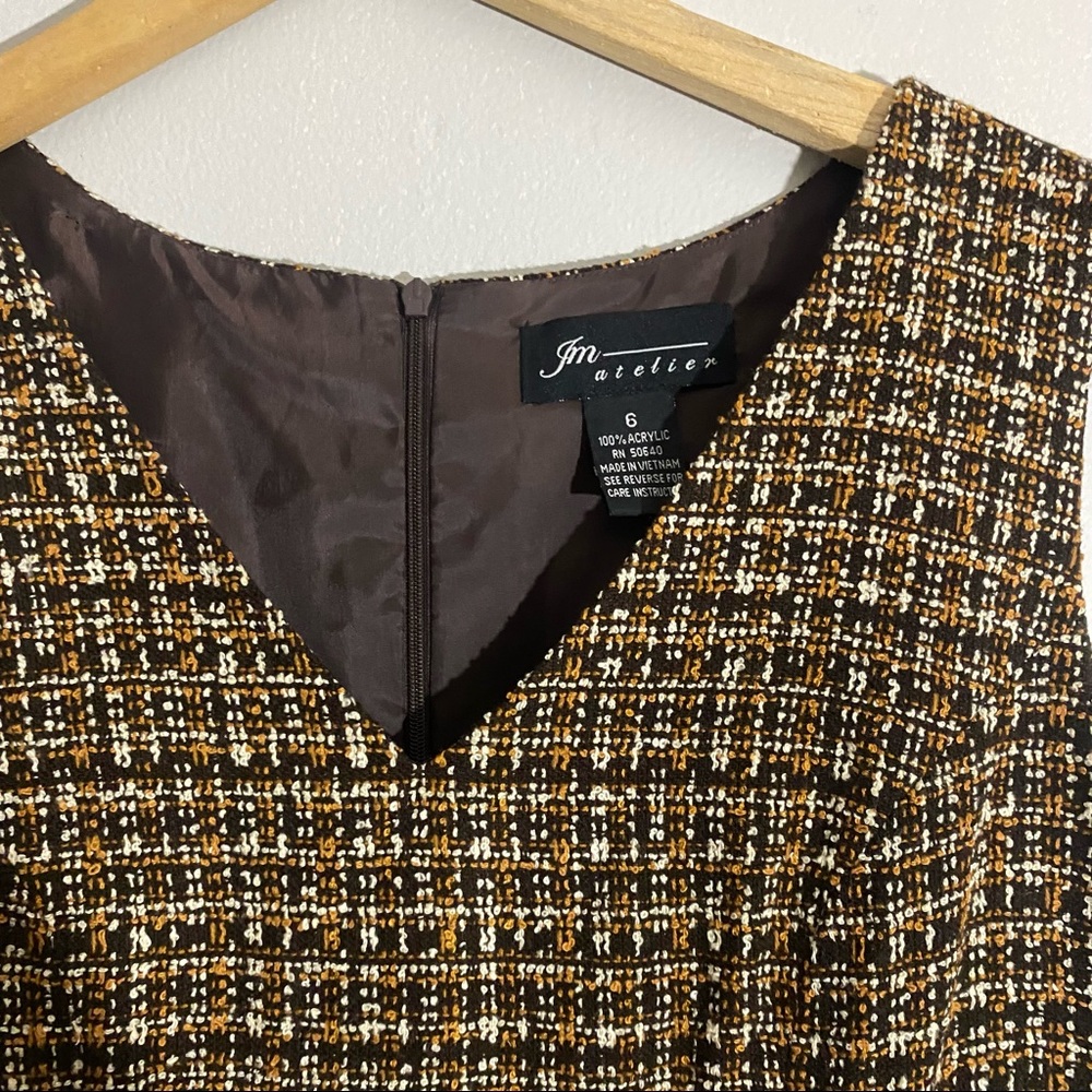 Adorable 90s Vintage JM Atelier Tweed Dress & Jacket Set - Picture 6 of 15